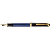 Pelikan 800 Series Fountain Pen - Blue/Black, Broad Nib 995969