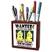 Mark Grace GRACEVISIONS Wanted Posters - WANTED POSTER one eyed larry 1 on transparent - Tile Pen Holders-5 inch tile pen holder