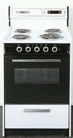 Summit Refrigeration WEM630DK - Deluxe Coil Element Electric Range, Broiler in Oven, White, 220 V