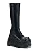 Black Knee High Gothic Platform Boot - 9