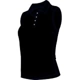 Nike Golf Women's Dri-Fit Pique Sleeveless Polo Shirt - Black - 297492-010