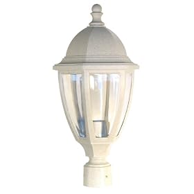 Adjusta-Post Sandstone Everstone One-Light Outdoor Post Top Lantern with Clear Acrylic Beveled Lens #S11TC-SN