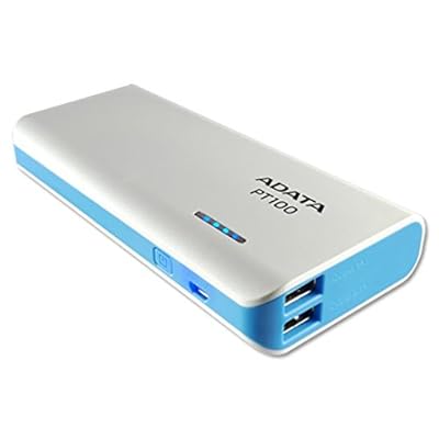 ADATA PT100 10000mAH Power Bank (White-Blue)