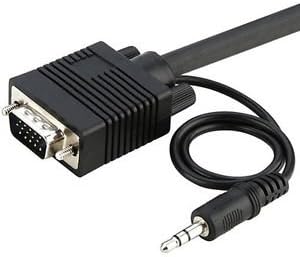 LuckyTECH 25 Foot FT SVGA SUPER VGA Monitor Laptop TV Cable Adapter Cord w/AUX 3.5mm Audio