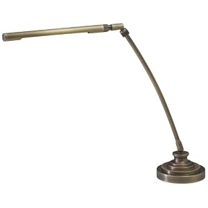 Antique Brass Slim Tube LED Piano Desk Lamp by House of Troy