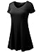 BH B.I.L.Y USA BILY Women's Plus Short Sleeve Jersey Tunic Top for Leggings with Side Pockets
