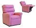 Hot Pink Micro-suede Waterfall Child Recliner Chair