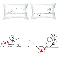 BoldLoft "Catch My Heart" Couple Pillowcases-Romantic Valentine's Day Gifts for Couples,Cute Valentine's Day Gifts for Him or Her,Valentines Day Gift Ideas