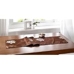 Tischl�ufer "Bl�tenranken", schokobraun
