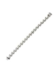 Silver Rhodium Plated 7.25" Polish 10.75mm San Marco