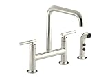 KOHLER K-7548-4-SN Purist Deck-Mount Polished Nickel