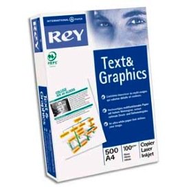 Lot de 4 Ramette de 500 feuilles papier blanc TEXT AND GRAPHIC PAPER copieur, laser, jet d'encre 100 grammes A4