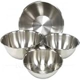 Heavy Duty Stainless Steel Mixing Bowls - Set of 4