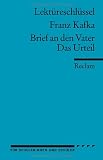 Lekt&uuml;reschl&uuml;ssel zu Franz Kafka Brief an den Vater /Das Urt - 