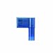Panduit DNFR14-250FIB-L Right Angle Female Disconnect, Nylon Fully Insulated, Funnel Entry, 16 - 14 AWG Wire Range, Blue, 0.250 x 0.032" Tab Size, 0.178" Max Insulation, 0.37" Width, 0.21" Height, 0.6" Depth, 0.58" Length (Pack of 50)