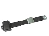 2-Point Retractable Lap Seat Belt, Black, with Chrome Lift Latch