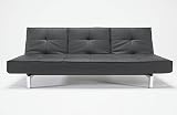 Innovation Tripleback Schlafsofa in Textilleder schwarz