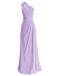  Chiffon One Shoulder Bridesmaid Dress  With a Bow(s)
