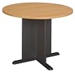 Series A Light Oak Round Conference Table By Bush Furniture