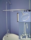 Rim Mount Gooseneck Clawfoot Tub Shower Conversion Kit - 54 x 28 Shower Ring - Oil Rubbed Bronze