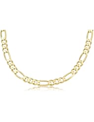 14K Solid Yellow Gold Figaro Link Chain Necklace 8mm Wide 26" inch Long - Best Price Guaranteed.