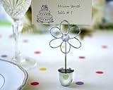 Review Kate Aspen  / Silver Silhouette Placecard Holder - Darling Daisy Theme