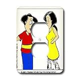 Londons Times Funny Society Cartoons - Sexy Calfs - Light Switch Covers - 2 plug outlet cover