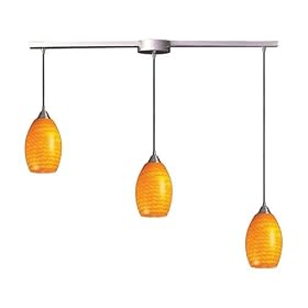 Mulinello - 3 Light Kitchen Island Pendant Track Lighting Fixture - Brushed Nickel -... by ELK Lighting