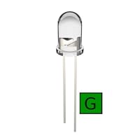 Joe Knows Electronics 5mm Clear Green LED (25 Pack) HQ Series