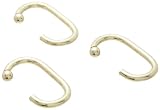 Carnation Home Fashions, Inc "C" Type Metal Shower Curtain Hook, Brass