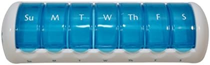 7 Day Travel Pods (Blue) 9 1/2" x 2 3/4" x 1 1/2", Pack of 3