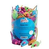 Zanies Hypno Mice Cat Toys - Set of 4 (fur free)