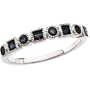 14K White Gold Sapphire Bridal Anniversary Band Ring
