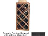 Wine Cellar Innovations Designer Series Collection Premium Redwood with Midnight Black Stain Diamond Bin with Face Trim 72x34x12-in.