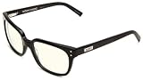Sabre Moon Tuxedo SV69-1-12 Rectangle Sunglasses,Black Gloss Frame/Clear Lens,One Size