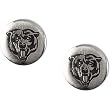 Stainless Steel Chicago Bears Logo Stud Earrings