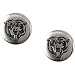 Stainless Steel Chicago Bears Logo Stud Earrings