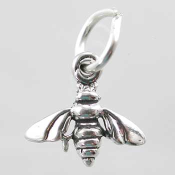 Tiny Sterling Silver Bee Charm  #9889