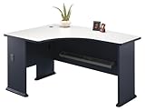 Left L-Bow Desk - Series A Slate Collection - Bush Office Furniture - WC848 ....