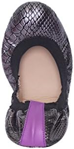 Allure Collection Women's Foldable Black Faux Leather / Rubber Outsole Ballet-Flats 5