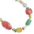 .925 Silver & Multi-Stone Necklace- 18 + 2 IN