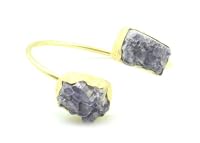 Hand Made Fabulous Bracelet with Two Untreated Amethyst