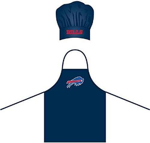 BUFFALO BILLS NFL BARBEQUE APRON AND CHEFS HAT
