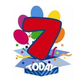 Flashing Age 7 Years Old Fridge Magnet Badge Ideal for Birthday Celebrations and Party Gift