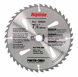 Porter Cable 12820 Riptide 7-1/4-Inch 40 Tooth ATB Thin Kerf Crosscutting Saw Blade with 5/8-Inch and Diamond Knockout Arbor for Blade-Right Saws