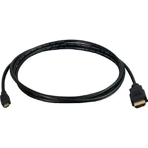 C2G / Cables to Go 40317 High Speed Ethernet HDMI Micro Cable, Black (3 Meter/9.8 Feet)