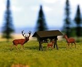 Noch 11780 Feeding Hut 4.9cm with 3 Deer