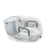 Locking Elevated Toilet Seat with padded removable arms FREE SHIP