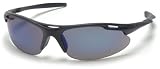 Pyramex Avante Safety Eyewear, Blue Mirror Lens With Black Frame
