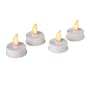 Enjoy Lighting 371743 Yellow Flickering Battery Operated Tea Lights, 4 Pack
